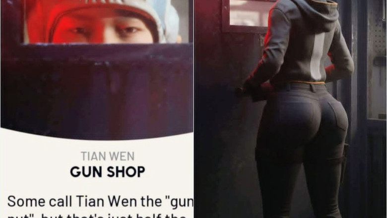 Tian Wen is hiding it behind that door